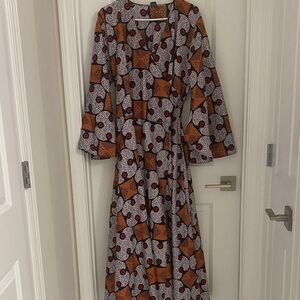 Elegant Multicolor African Patterned Dress